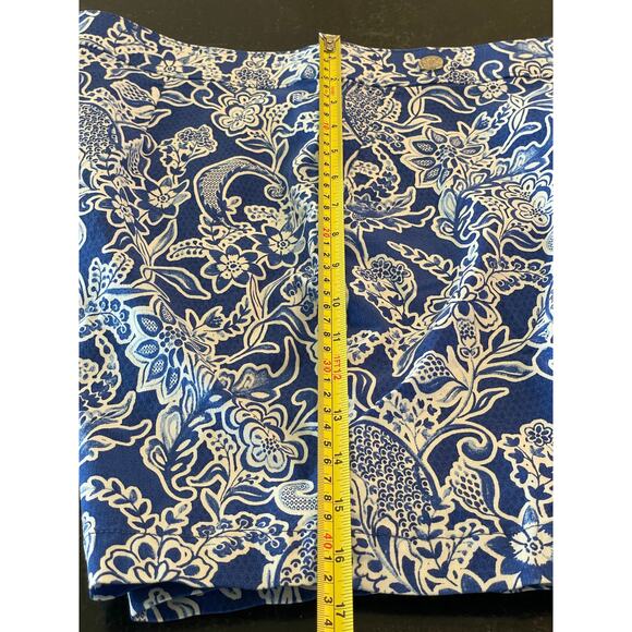 Rafaella Blue and White Floral print pull on shorts 12 NWOT - Picture 10 of 11